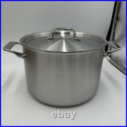 Misen 5-Ply Stainless Steel Stockpot, Dishwasher Safe, Oven-Safe to 800F, 8QT