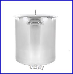 NEW 160 QT Quart Polished Stainless Steel Stock Pot Brewing Kettle Large with Lid