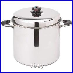 NEW 24 Qt Heavy-Gauge T304 Stainless Steel Large Waterless Stock Pot Cookware