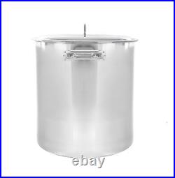 NEW 30 QT Quart Polished Stainless Steel Stock Pot Brewing Kettle Large with Lid