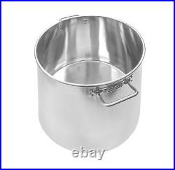 NEW 30 QT Quart Polished Stainless Steel Stock Pot Brewing Kettle Large with Lid