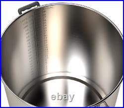 NEW 30gal/120qt Polished Stainless Steel Stock Pot Brewing Kettle with Lid