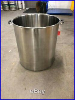 NEW 50gal/200qt Polished Stainless Steel Stock Pot Brewing Kettle with Lid