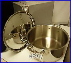 NEW ALL CLAD All-Clad Copper Core Stainless 8 Quart Qt Stock Pot Pan with Lid $460