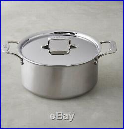 NEW ALL CLAD D5 BRUSHED Stainless Steel 8.0 qt Stock Pot Pan with Lid USA