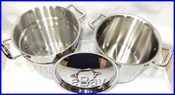 NEW All Clad COPPER CORE Stainless Steel 7 QT Stock Pot & Pasta Pentola