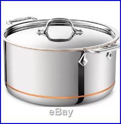 NEW All-Glad 8 QT. Stock Pot Copper Core with Lid Stick Resistant Stainless