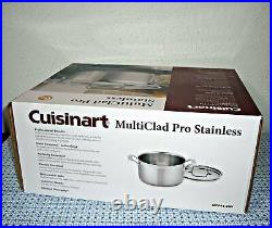 NEW CUISINART MCP44-24N MULTICLAD PRO STAINLESS STEEL 6-QUART SAUCEPOT With COVER