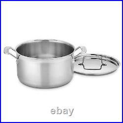 NEW CUISINART MCP44-24N MULTICLAD PRO STAINLESS STEEL 6-QUART SAUCEPOT With COVER