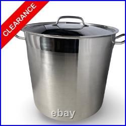 NEW Concord 40 Qt Stainless Steel Stock Pot with Lid Heavy Duty Large Soup Kettle