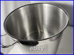 NEW Concord 40 Qt Stainless Steel Stock Pot with Lid Heavy Duty Large Soup Kettle