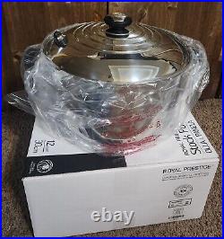 NEW! Huge Royal Prestige 30cm/12 quart 9 Ply Stock Pot With Lid! -With Paperwork