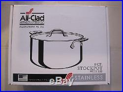New In Box All Clad Stainless Steel 8 Quart