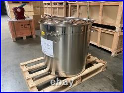 NEW Large 274 Quart Polished Stainless Steel Stock Pot Brewing Kettle with Lid