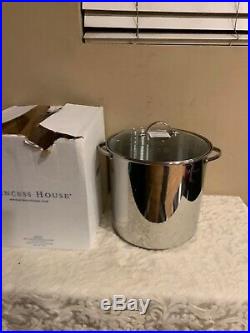 NEW Princess House Heritage Stock Pot withLid 18/10 12 QT Stainless Steel 6423