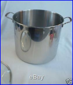 NEW Princess House Stainless Steel 25 Qt Stock Pot 6713 Withsteem rack