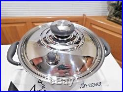NEW ROYAL PRESTIGE 4 QT POT & USED LID 5 PLY T304 Surgical Stainless Waterless