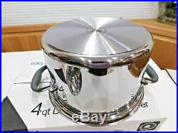 NEW ROYAL PRESTIGE 4 QT STOCK POT & USED LID T304 Surgical Stainless Waterless