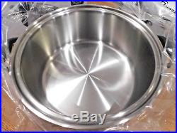 NEW ROYAL PRESTIGE 6 QT STOCK POT & 10.5 SKILLET/DOME LID T304 Stainless