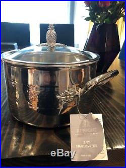 NEW Ruffoni Omegna Hammered Stainless-Steel Soup Pot, 4-Qt. Floor Sample