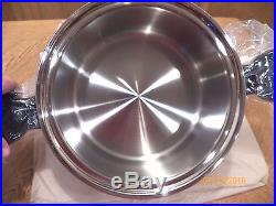 NEW SALADMASTER 5 QT Stock Pot Dutch Oven & Cover XP7 316 Surgical Stainless USA