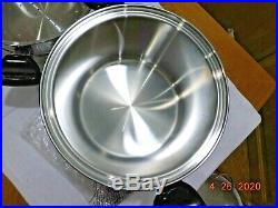 NEW Saladmaster 8 Qt Stock Pot Steamer T304S Stainless Steel Waterless Cookware