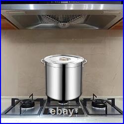 NEW Stainless Steel Stockpot Heavy Duty Tall Cooking Pot for Canteens Household