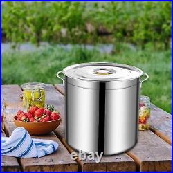 NEW Stainless Steel Stockpot Heavy Duty Tall Cooking Pot for Canteens Household