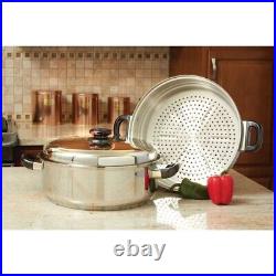NEW T304 Stainless Steel Oversized Skillet, Steamer and Cover