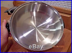 NEW TOWNECRAFT Chef's Ware 6 QT Stock Pot & USED Dome Lid Waterless BEAUTIFUL