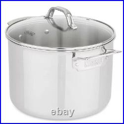 NEW Viking 3-Ply Stainless Steel Stock Pot Glass Lid Pasta Insert 8 Qt/7.5L NEW Viking 3-Ply Stainless Steel Stock Pot Glass Lid Pasta Insert 8 Qt/7.5L