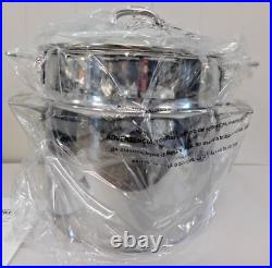 NEW Viking 3-Ply Stainless Steel Stock Pot Glass Lid Pasta Insert 8 Qt/7.5L NEW Viking 3-Ply Stainless Steel Stock Pot Glass Lid Pasta Insert 8 Qt/7.5L