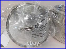 NEW Viking 3-Ply Stainless Steel Stock Pot Glass Lid Pasta Insert 8 Qt/7.5L NEW Viking 3-Ply Stainless Steel Stock Pot Glass Lid Pasta Insert 8 Qt/7.5L