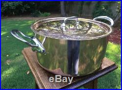NEW William Sonoma By Mauviel 9.5Copper Stew Stock Pan Pot Stainless Lined &Lid