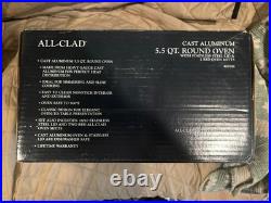 NIB All-Clad Cast Aluminum 5.5 QT Non-stick Dutch Oven with Stainless Lid