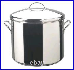 NIB Farberware 16 Qt Stainless Steel Covered Aluminum Clad Soup Sauce Pot 846M