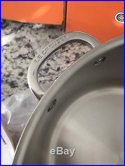 NIB Le Creuset Stainless Steel Mirror Finish Stock Pot 11 Qt 11 In $350