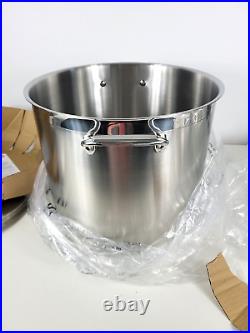 NIB Tramontina 22qt Covered Stock Pot withCanning Rack 80120/006DS