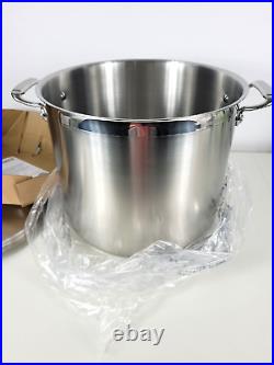 NIB Tramontina 22qt Covered Stock Pot withCanning Rack 80120/006DS