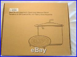 NIB Tupperware Chef Series Culinary Collection Stainless 20 Quart Stock Pot