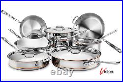 NIOB All-Clad Copper Core 11-Piece Cookware Set Stainless Steel 8400002133