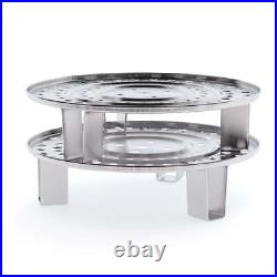 NNEAGS 33L Stainless Steel Stock Pot with One Steamer Rack Insert Stockpot Tray