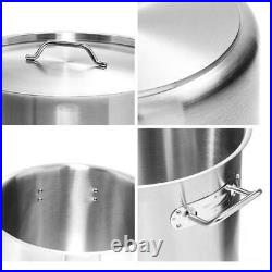 NNEAGS 33L Stainless Steel Stock Pot with One Steamer Rack Insert Stockpot Tray