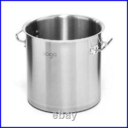 NNEAGS 50L 18/10 Stainless Steel Stockpot with Perforated Stock pot Basket Pasta