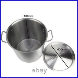 NNEAGS 50L 18/10 Stainless Steel Stockpot with Perforated Stock pot Basket Pasta