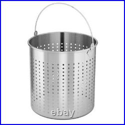 NNEAGS 50L 18/10 Stainless Steel Stockpot with Perforated Stock pot Basket Pasta