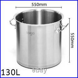 NNEAGS Stock Pot 130L Top Grade Thick Stainless Steel Stockpot 18/10 Without Lid