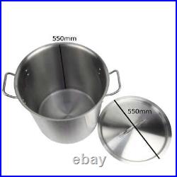 NNEAGS Stock Pot 130L Top Grade Thick Stainless Steel Stockpot 18/10 Without Lid