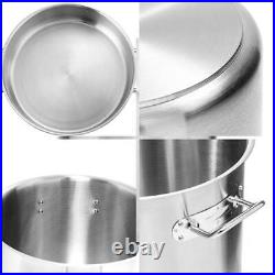 NNEAGS Stock Pot 130L Top Grade Thick Stainless Steel Stockpot 18/10 Without Lid