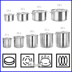 NNEVL Stock Pot 26 L 32x32 cm Stainless Steel